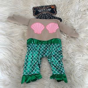 Mermaid merman dog cat pet costume Halloween costume outfit clothes Velcro sz M
